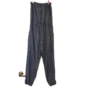 Soho Street sz M sleeveless blue long pant jumper one piece # 3264